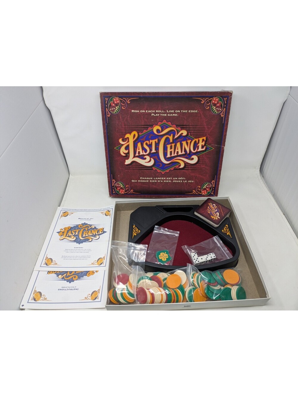Last Chance Game Dice Rolling Board Game 100% Complete VTG Milton Bradley 1995